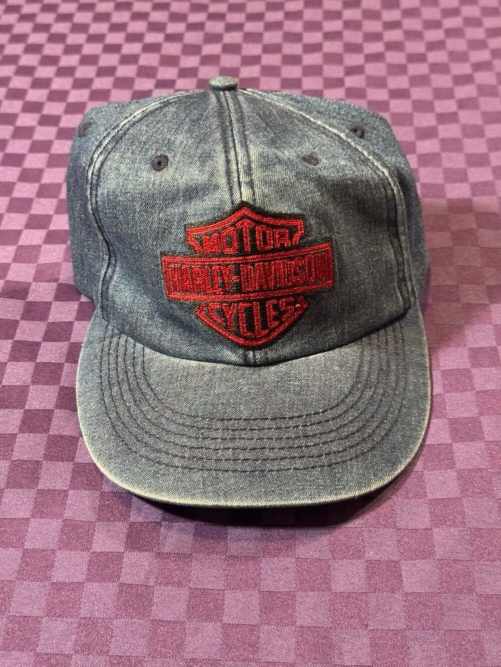Harley-Davidson Bar & Shield Washed Denim Snapback Baseball Cap